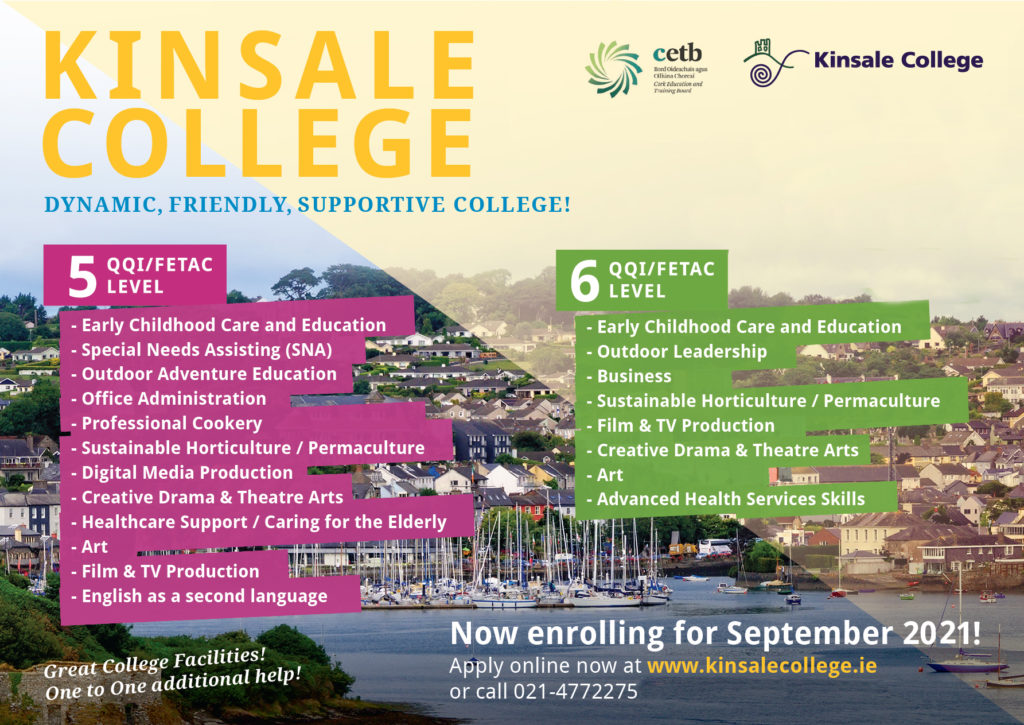 Kinsale College will be exhibiting at Career Path Expo on March 10th & 11th